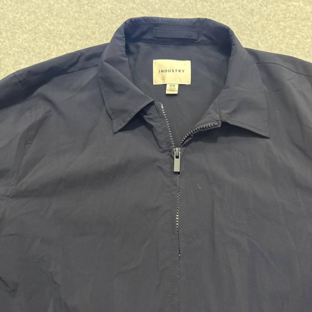 Industry Republic Clothing Mens Navy Blue Full Zip‎ Utility Jacket Size Medium